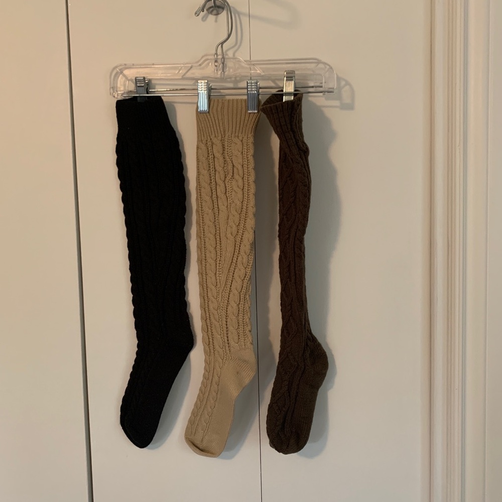 Long Cable Knit Sock Bundle